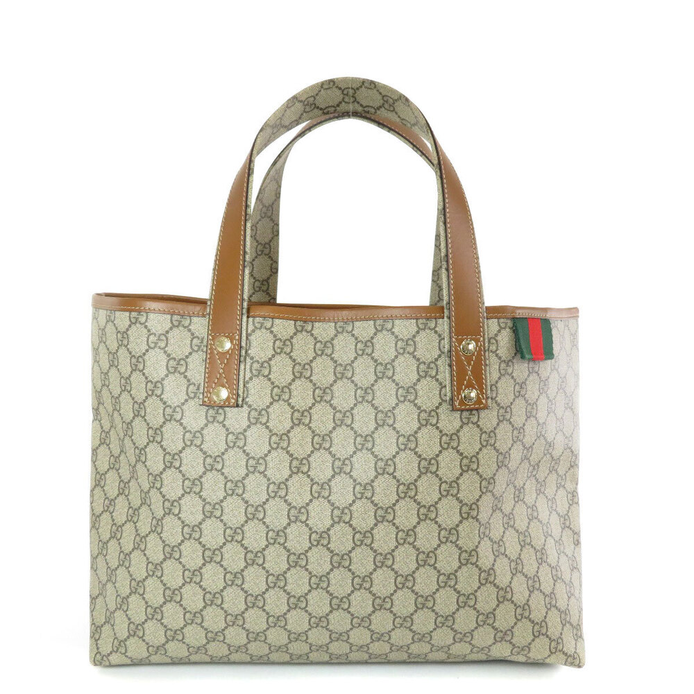 Gucci GG Supreme Sherry Line Tote Bag Brown - Picture 11 of 11